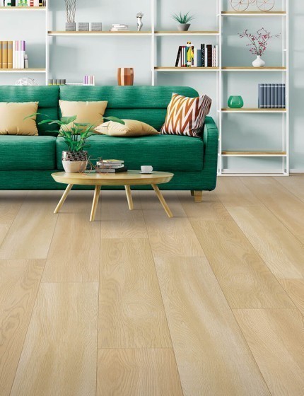 Laminate flooring in living room | Knova's Carpet