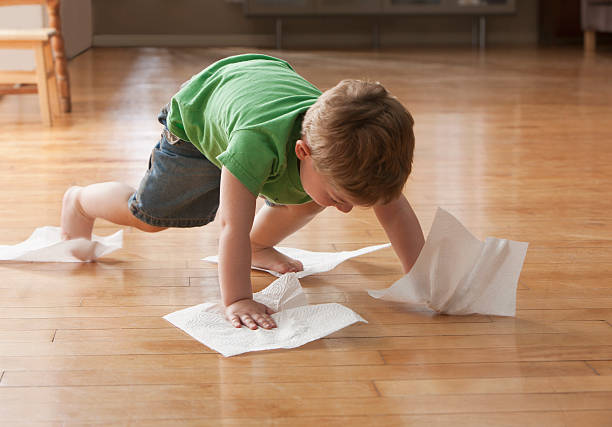 Floor cleaning by kid | Knova's Carpet