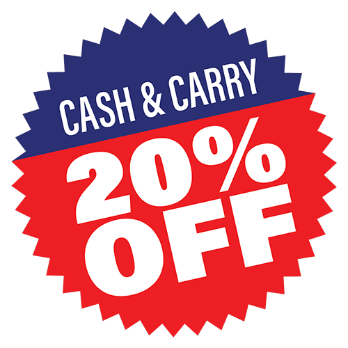 Cash & Carry - 20% Off